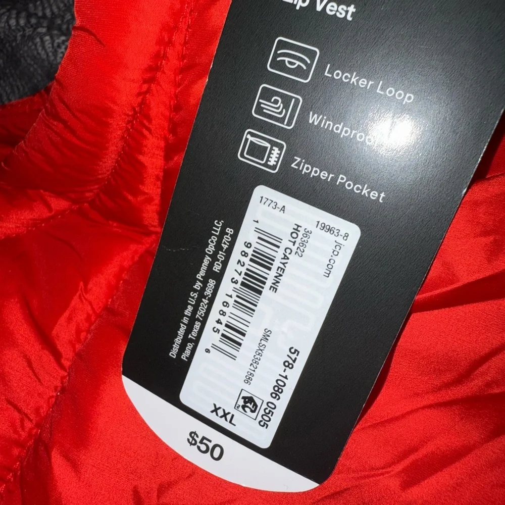 Xersion Men's Bright Red Puffer Vest XXL - Picture 5 of 5